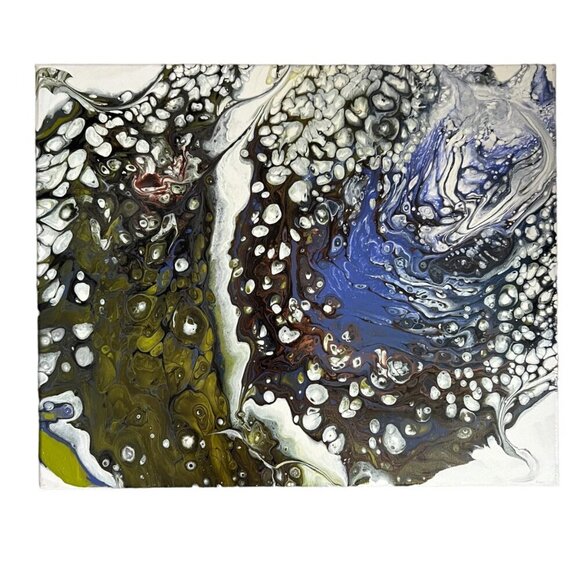 16 X 20 Original Acrylic Abstract Modern Art Painting Titled Well of Souls - Picture 7 of 15